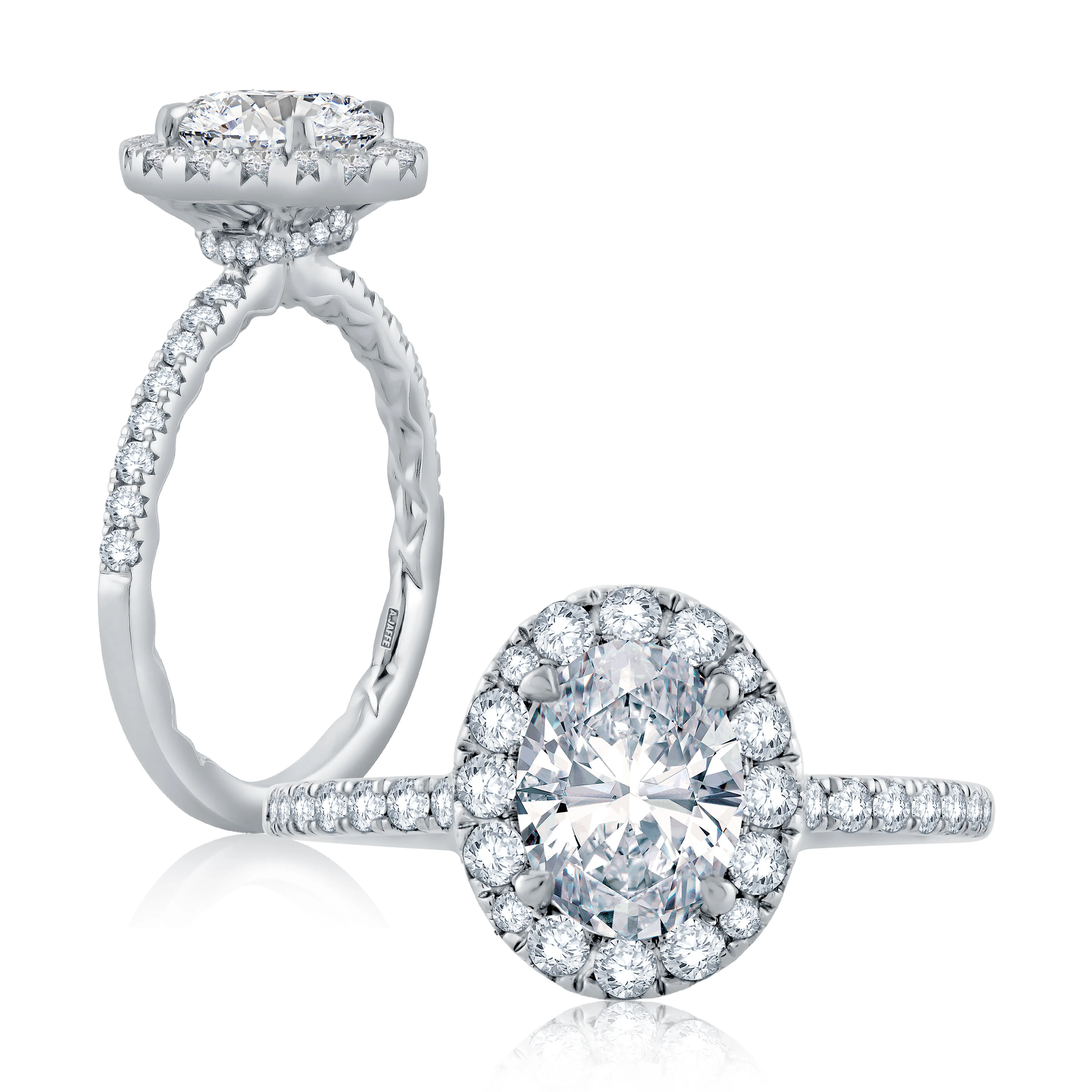 Quilted Halo Engagement Ring - Image 4