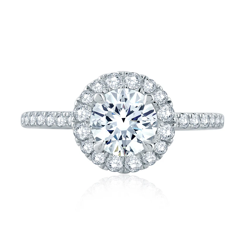 Quilted Halo Engagement Ring - Image 5