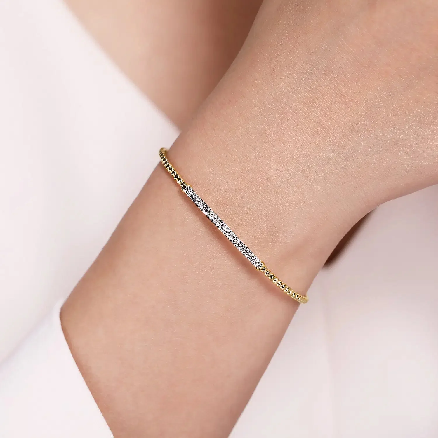Bujukan Diamond Bar Split Cuff Bracelet - Image 12