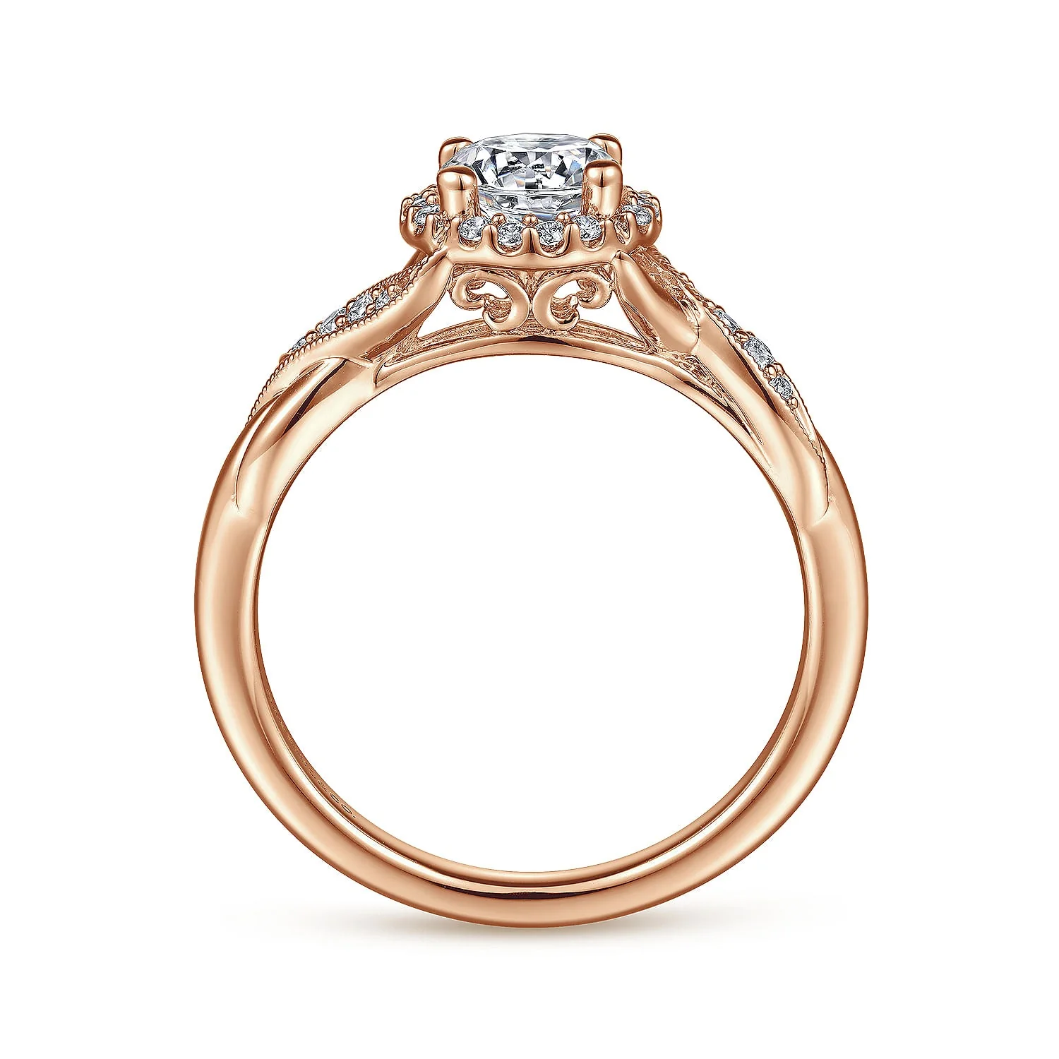 Twisted Diamond Engagement Ring - Image 10