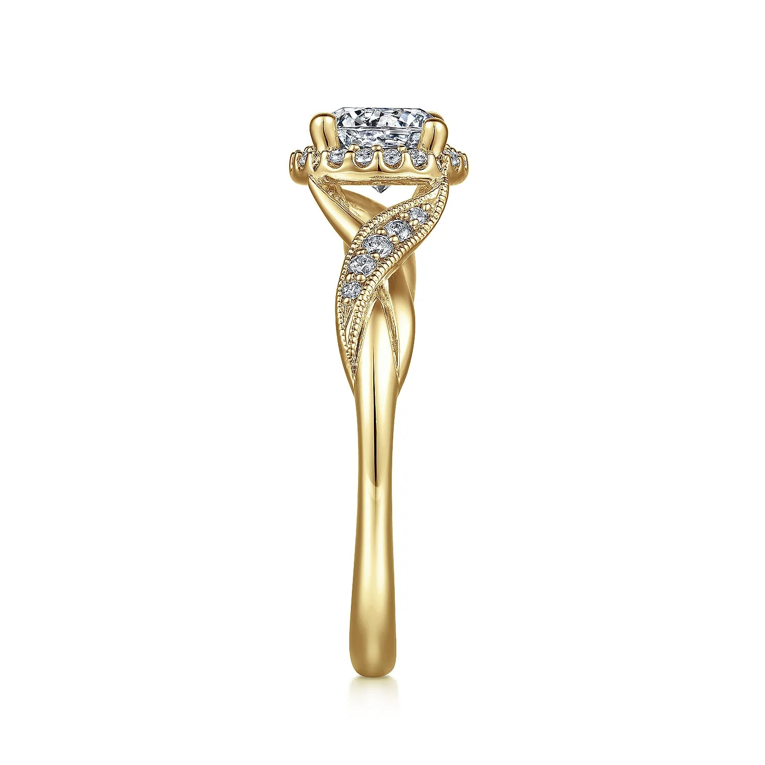 Twisted Diamond Engagement Ring - Image 17