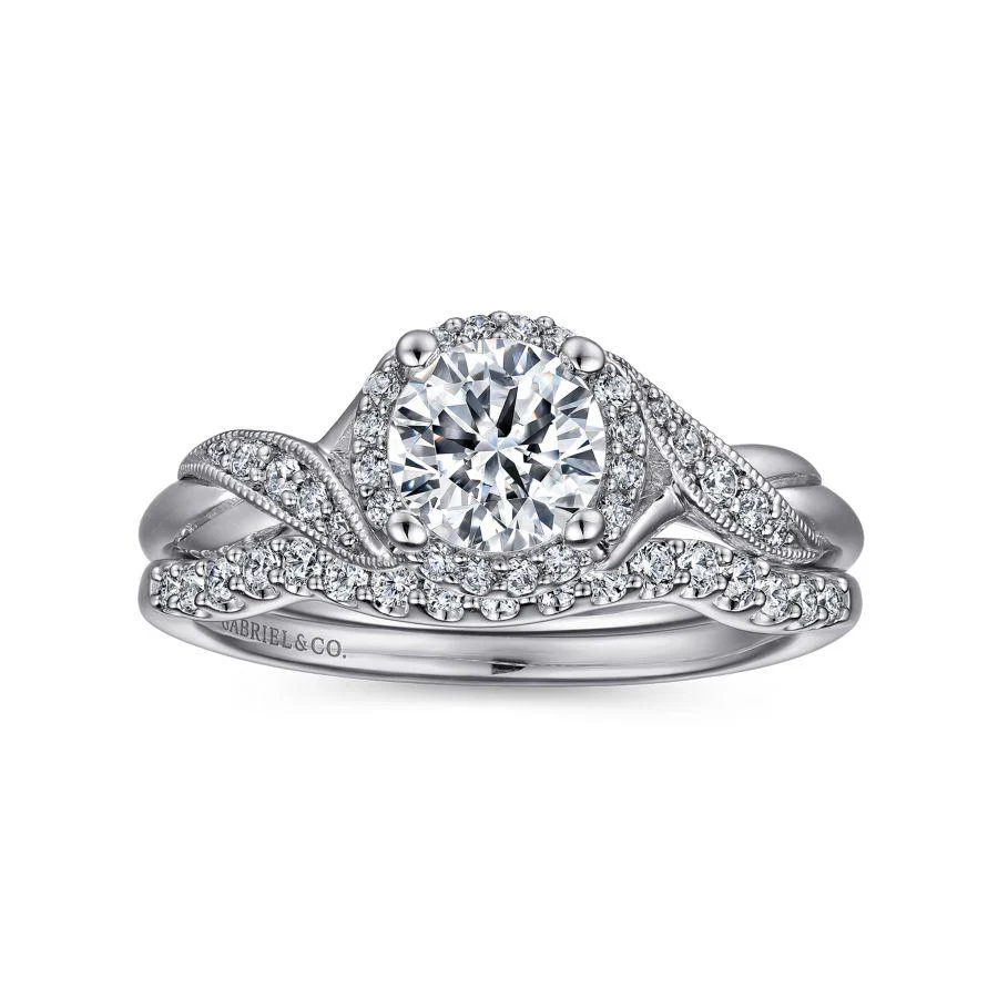 Twisted Diamond Engagement Ring - Image 4