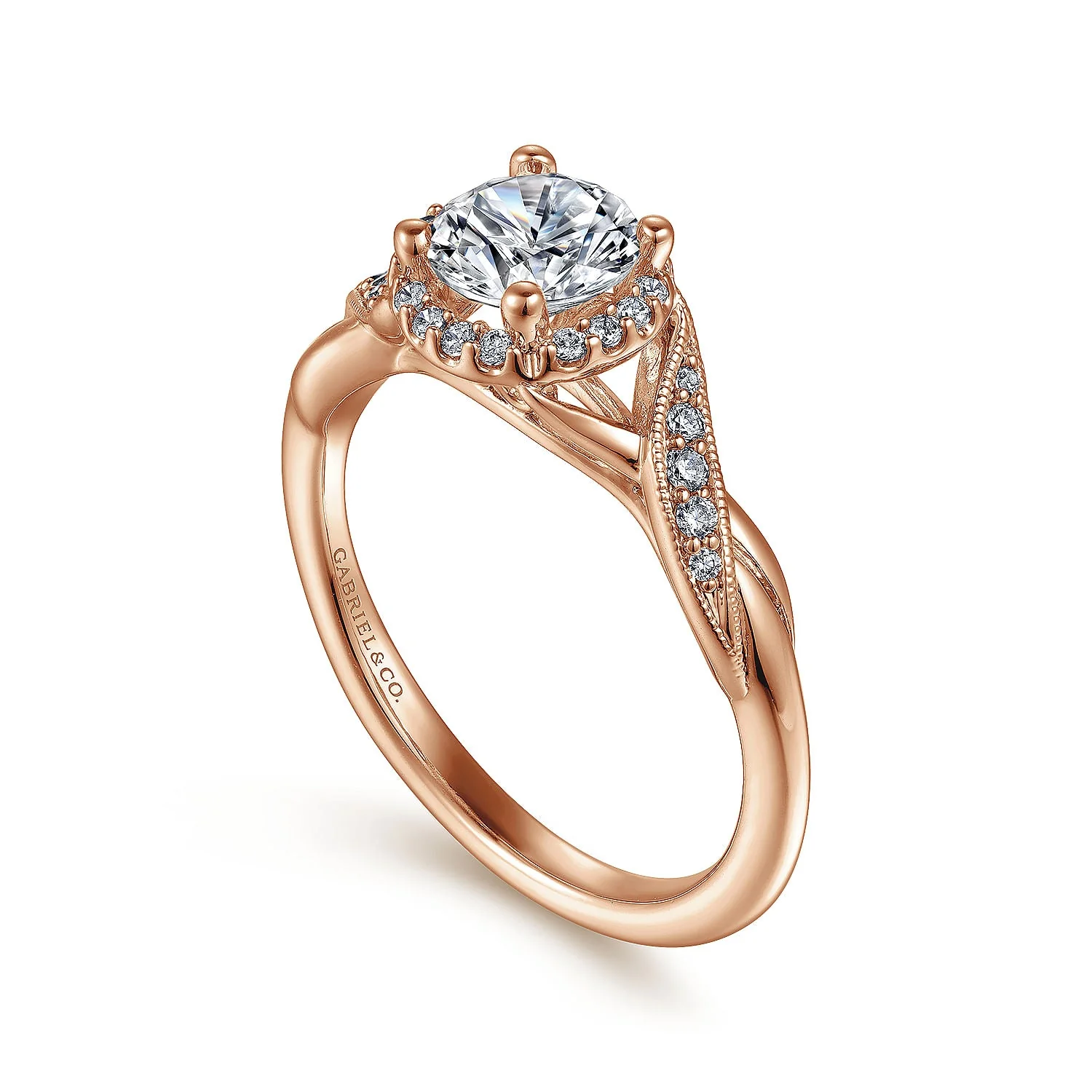 Twisted Diamond Engagement Ring - Image 7