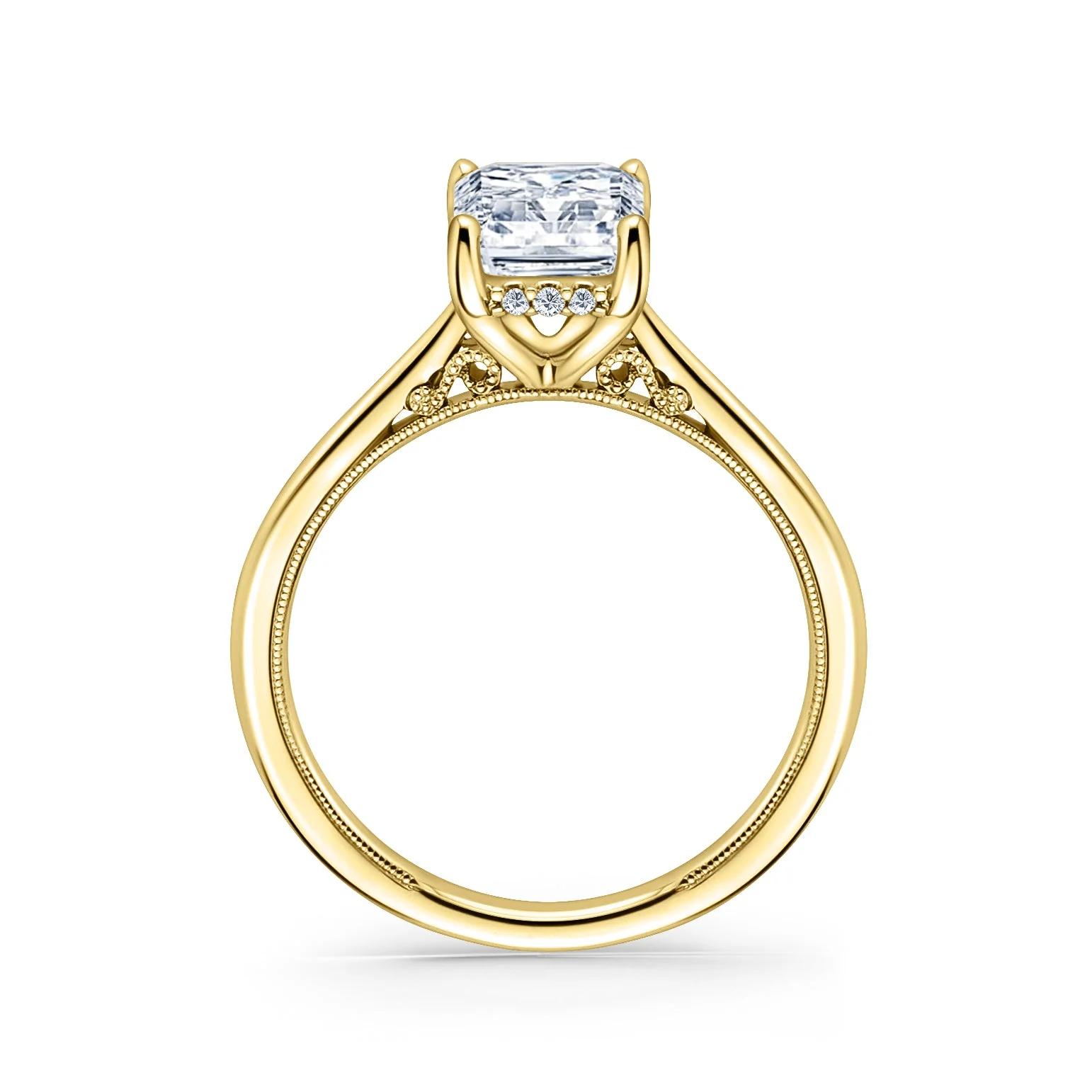 Hidden Halo Engagement Ring - Image 9